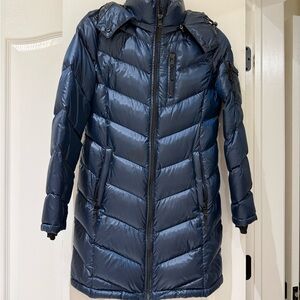 Andrew Marc Navy Puffer Coat